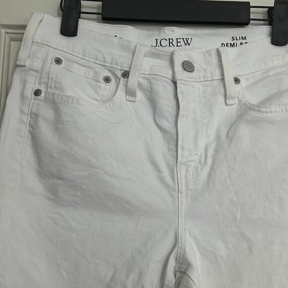 J.Crew White Slim Bootcut Jeans - Size 26 Petite - Picture 3 of 6